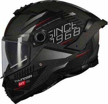 MT Helmets Thunder 4 Sv Luminence D1 Mat Gri/Siyah Kapalı Kask