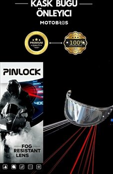 Motobros Ns-14 Kask Buğu Buhar Önleyici Kask Vizörü İçin Pinlock Buğu Önleyici Cam Garantili Anti-Fog