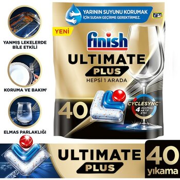Finish Ultimate Plus 40 Kapsül  Bulaşık Makinesi Deterjanı Tableti (1 x 40 Kapsül)
