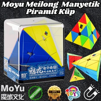 Orijinal Moyu Meilong Piramit Manyetik Küp Kutulu - Moyu Speed Cube - Moyu Piramit Zeka Küpü - Zeka Küpü - Magnetic Cube