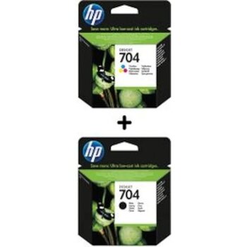 Hp 704 Kartuş Seti Renkli Siyah