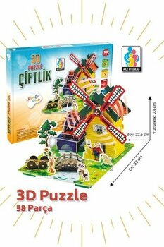 Bonkido 3D Puzzle "çiftlik" 58 Parça, 3 Boyutlu Puzzle BON8088