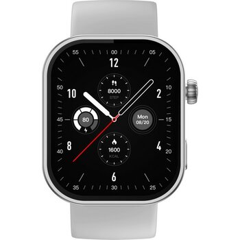 Zeblaze Btalk + Starlight Silver Akıllı Saat - Yıldız Işığı Gümüşü, Stres İzleme, Paslanmaz Çelik Gövde, Kalp Atış Hızı Monitörü