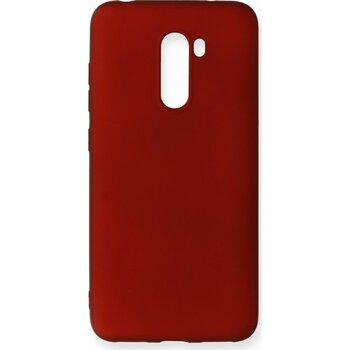 Nevarium Xiaomi Pocophone F1 Kılıf Yumuşak Dokulu Silikon Bordo