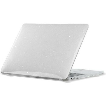 Hk Teknoloji Macbook Pro 16 Inç A2991 M3 Işlemcili Koruma Kılıfı Parlak Simli Kılıf Hardcase Kapak - Simli Şeffaf