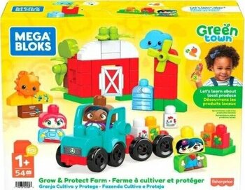 Mattel Mega Bloks Doğa Dostu Çiftlik Seti +1 Yaş 54 Parça Oyun Seti