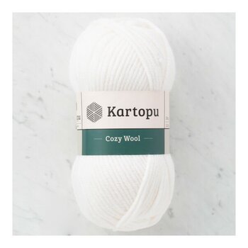 Kartopu 5'li Paket Cozy Wool K010 Beyaz %25 Yün Örgü İpi