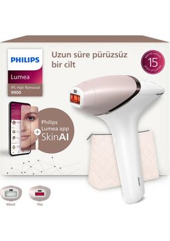 PhilipsLumea 9900 Serisi BRI950/02 IPL Tüy Alma, SkinAI Uygulama, Vücut ve Yüz için 2 Başlık, Çanta