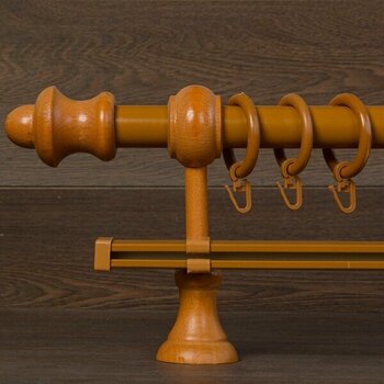 Wenthi Meşe ahşap rustik tek raylı perde askısı - 100 cm