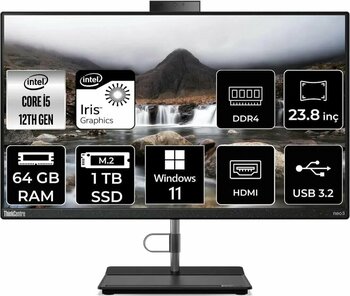 Lenovo Thinkcentre Neo 30a İ5 1235u 64gb Ram 1tb Ssd 23.8" Fhd W11p All In One Pc 12ce004ktx