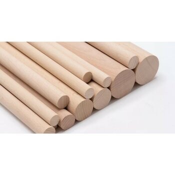 iAhşap Kayın Gülgen Ahşap Yuvarlak Çıta Silindirik Çıta Kavela Çıta Ahşap Çubuk - 60 mm-25 cm-1 Adet