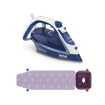 Tefal Easygliss Plus 2700 W Otomatik Kapanma, Buharlı Ütü + Ütü Masası Mavi