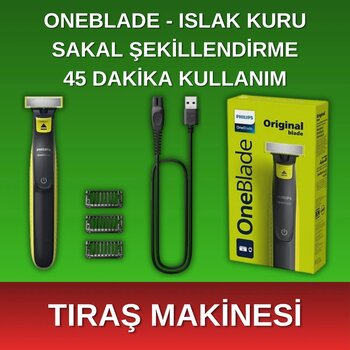 Oneblade Qp2724-10 Tıraş Makinesi - Islak&Kuru Kullanım - 45 Dakika Kullanım Süresi
