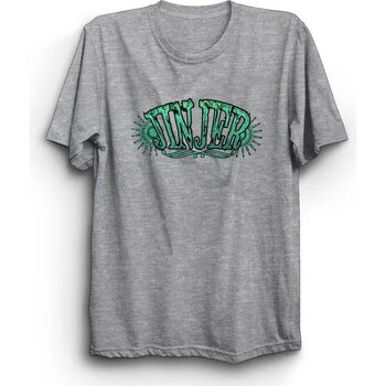The Fame Jinjer, Green Logo Gri 2XL Kısa Kol Bisiklet Yaka Tişört