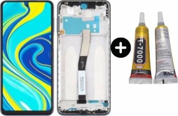 Xiaomi Redmi Note 9 Pro Uyumlu Çıtalı Servis Lcd Ekran Dokunmatik Siyah + B7000 Çok Renkli