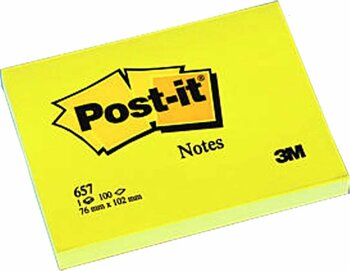 Post-It Yapışkanlı Not Kağıdı (12 Li) 100 Yp 76x102 Sarı 657