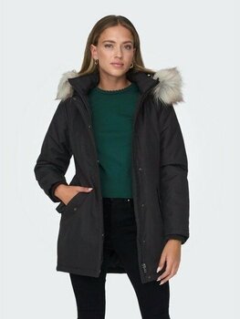 Only Bayan Uzun Mont Kapüşonlu Parka 15300633 - Siyah - S