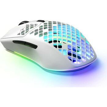 Mey İthalat Steelseries Aerox 3 Wireless Snow Gaming Mouse - Truemove Air Optik Sensör - 68 Gram - Suya Dayanıklı - Beyaz