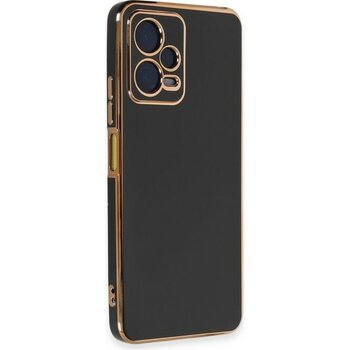 Apsuwa Xiaomi Redmi Note 12 Pro 5g Kılıf Silikon Parlak Kenar Bark - Siyah