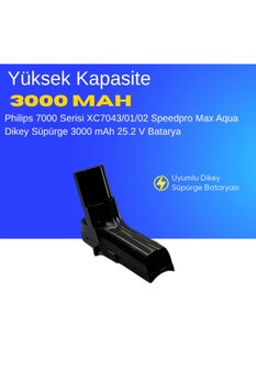 ümit maker Philips 7000 Serisi XC7043/01/02 Speedpro Max Aqua Dikey Süpürge 3000 mAh 25.2 V Batarya – Orjinal