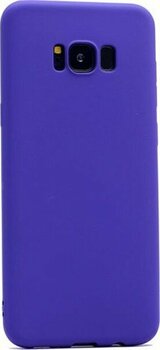 Smcase Samsung Galaxy S8 Plus Kılıf Premier Silikon Kılıf+3D Cam Mor