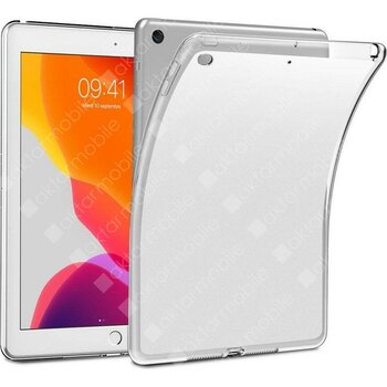 AktarMobile Apple iPad 9. Nesil 2021 10.2" Inc Kılıf Şeffaf Silikon Tablet Kılıfı Esnek Tpu Kapak Arkası Buzlu Renksiz
