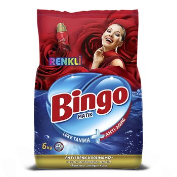 Bingo Matik Toz Deterjan Renkliler 6 Kg 4 Adet