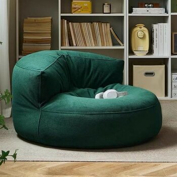 Patara Home Mila Modell Puff & Armut Koltuk 2'li Relax  Koltuk - Koyu Yeşil