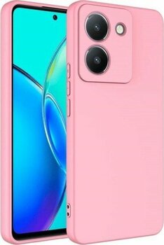 Apsuwa Tecno Camon 20 Pro 4G Kılıf Lansman Içi Kadife Silikon + Ekran Koruyucu - Pembe