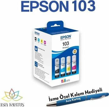 Epson T103 65 ml CMYK (4 Renk) Epson EcoTank L3211 Uyumlu Kartuş Seti