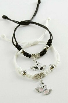 2 Adet Karışık Lüks Ip Bileklik - Siyah