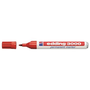 Edding 3000 Kırmızı Permanent Marker Kalem 2000 Kırmızı