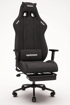 warrior Scorpion Oyuncu Koltuğu - Jet Black Kumaş - Ayak Uzatmalı Bilgisayar Sandalyesi - 1110