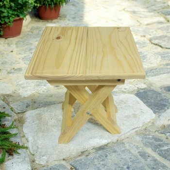 Şeker Marangoz Pratik Katlanır Ahşap Tabure Oturak