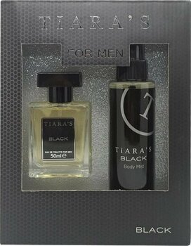 Tiara's Black Erkek Parfüm Edt 50 Ml + Black Body Mist Sprey 150 Ml