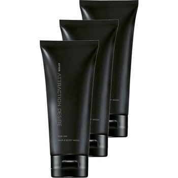 Avon Attraction Desire Erkek Saç ve Vücut Şampuanı 200 Ml. Üçlü Set