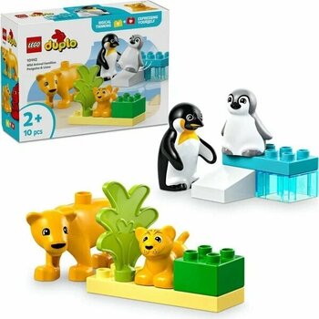 LEGO DUPLO Vahşi Hayvan Aileleri: Penguenler ve Aslanlar 10442 2 yaş & üzeri 10 Parça Eğitici Oyuncak Yapım Seti