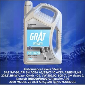 Motor Yağı 5 Litre Dpf Partiküllü Apı Sn 5w30