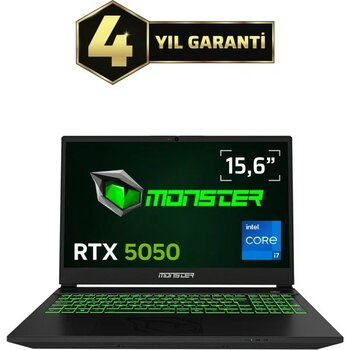 Monster Abra A5 V22.1.7 Intel Core I7 13620H 8 GB Ram 500 GB SSD 8 GB Rtx 5050 Windows 11 15,6" Fhd 144 Hz Taşınabilir Bilgisayar