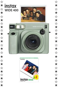 Fujifilm Instax Wide 400 Yeşil Fotoğraf Makinesi ve 20'li Film