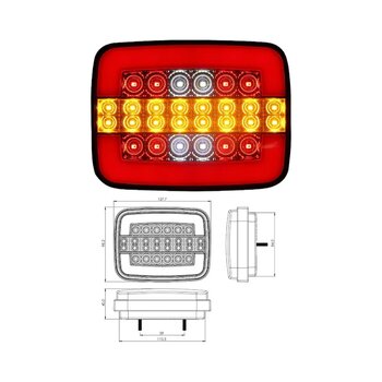 Neon Led Mf 275 24v 202205d römork Kayar Sinyalli Led Stop Lambası 1 Adet