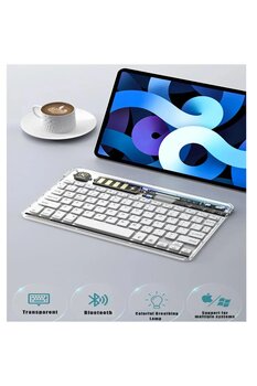 corcishop iPad Air 5. Nesil 2022 10.9 Uyumlu Bluetoothlu Klavye Rgb Işıklı Türkçe