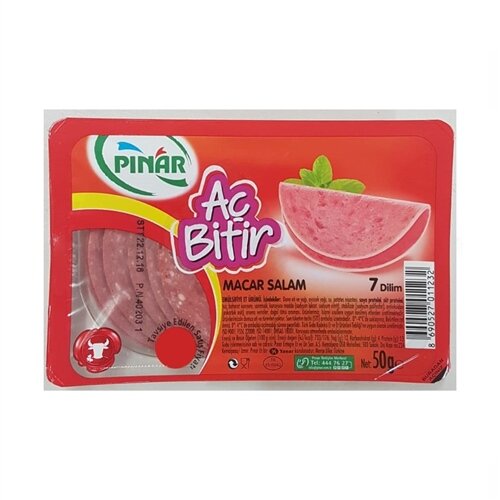 Pınar Aç Bitir Macar Salam 7 Dilim 50 Gr