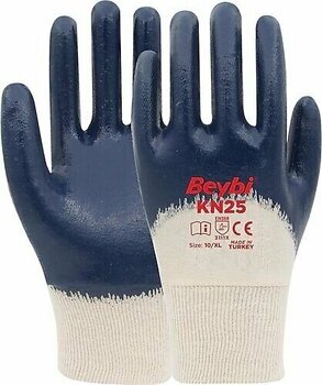 Beybi KN25 Pamuk Nitril İş Eldiveni