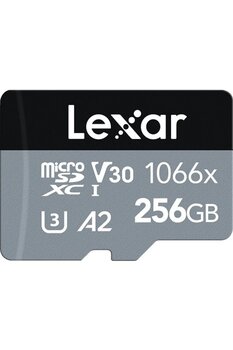 Lexar 256GB Professional 1066X UHS-I MicroSDXC Memory Card + SD Adaptör Silver Series