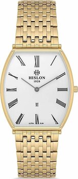 Hislon CL179G-02SG Çelik 34 mm Sarı Erkek Quartz Kordon Çelik Kol Saati