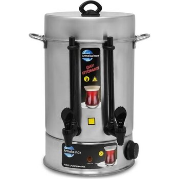 40 Bardak Çay Makinesi Çay Otomatı Semaver Sanayi Tipi 5 Litre - Çelik