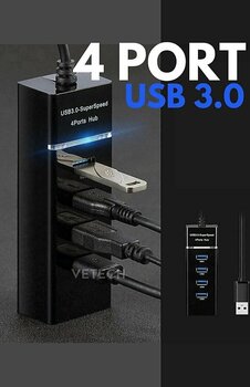 Vetech 3.0 USB Çoğaltıcı 4 Port Yüksek Hızlı USB Hub Çoklayıcı Laptop / Notebook / Pc Uyumlu