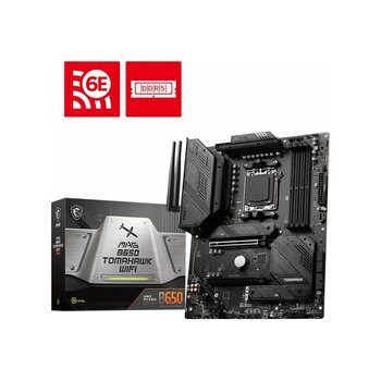 Msi Mag B650 Tomahawk Wifi Amd B650 6600 Mhz (oc) Ddr5 Soket Am5 Atx Anakart