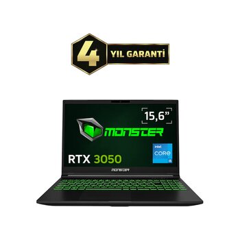 Monster Abra A5 V20.5.2 I5-13420h 32 Gb 1 Tb Ssd 4 Gb Rtx3050 15.6" Dos Dizüstü Bilgisayar